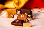 Memory Mail Necklace - Golden Rod Leather