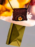 Memory Mail Necklace - Sunset Brown Leather